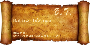 Batisz Tünde névjegykártya